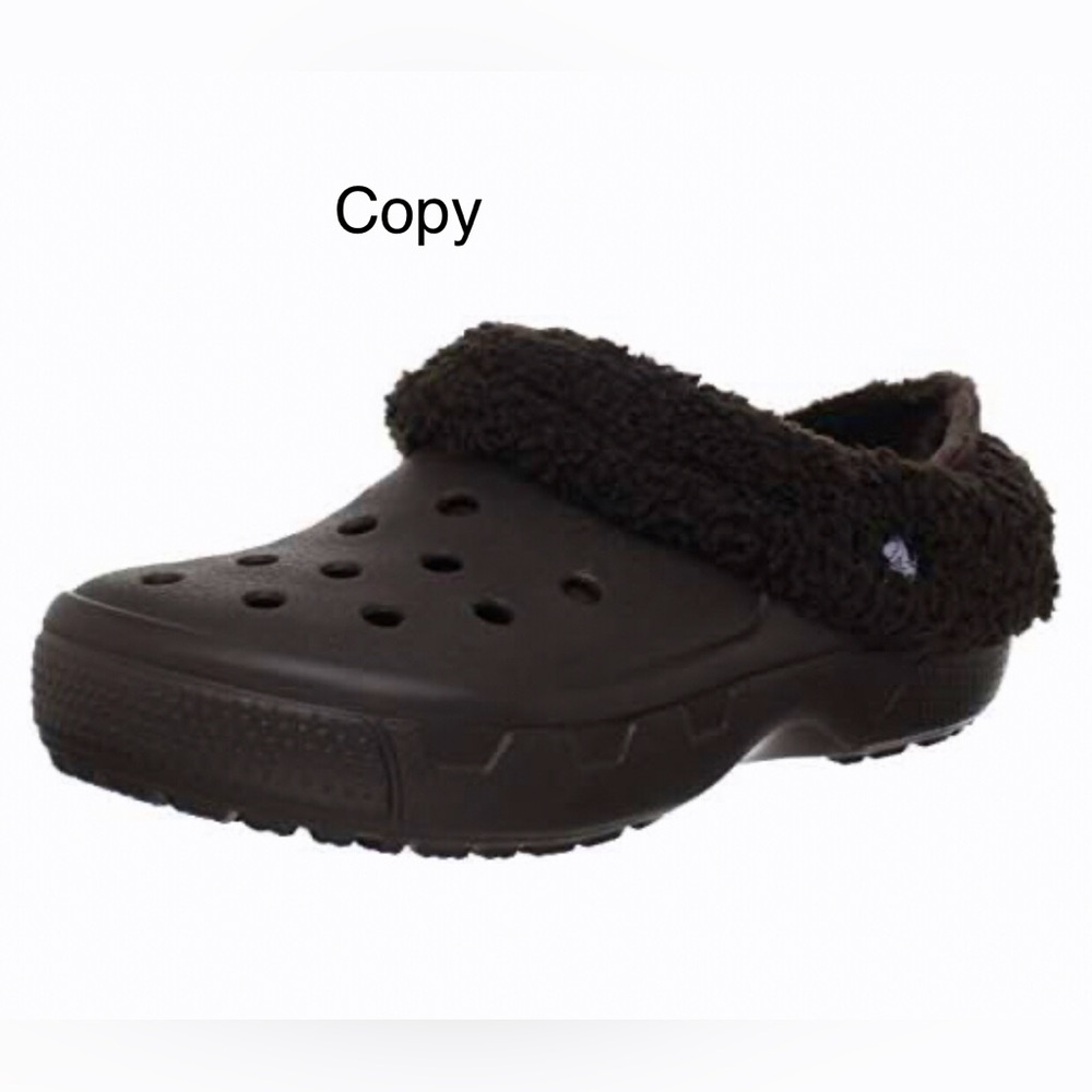 CROCS Unisex Black Mammoth Lined Mules Clogs Sandals